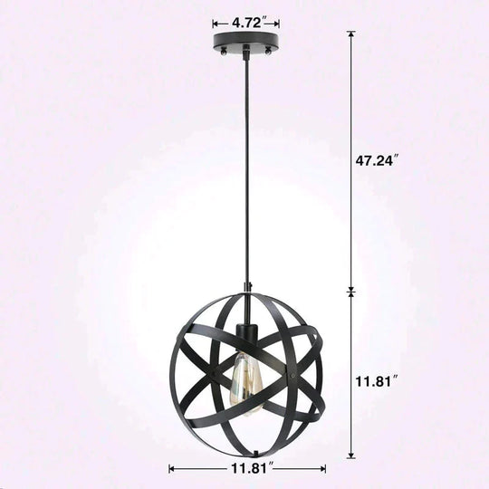 American Chandelier Industry Wind Led Lamps A - Black 30Cm / No Light Source Pendant