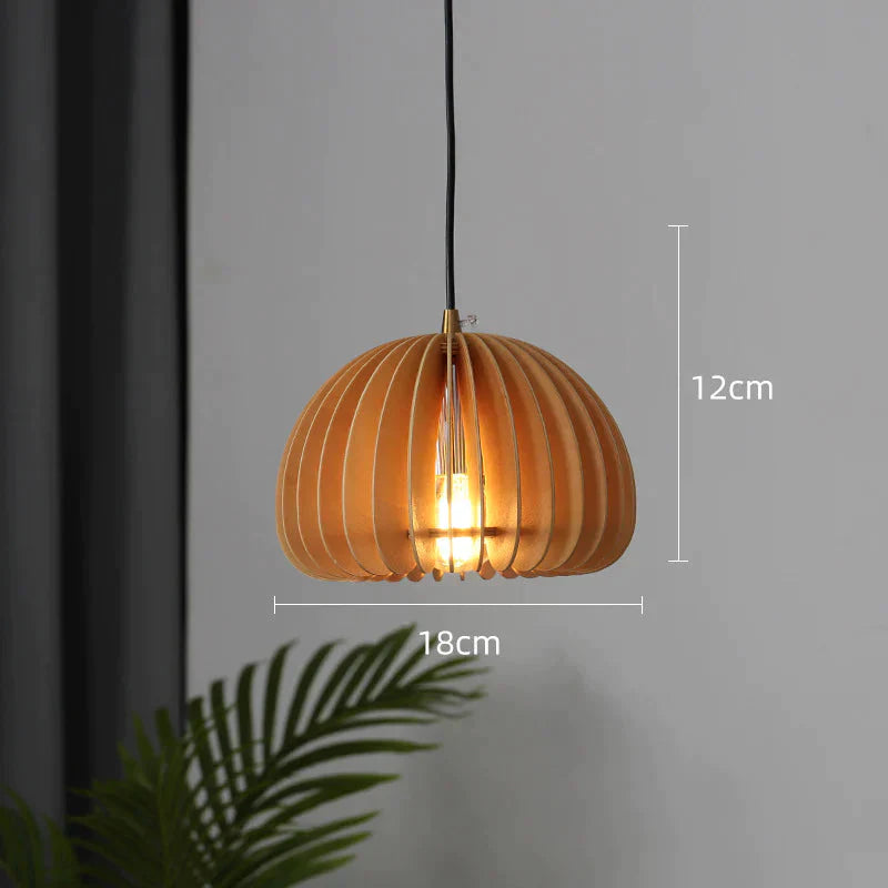 Retro Pumpkin Basswood Chandelier Atmosphere Lamp Copper / Dia18Cm No Light Source Pendant