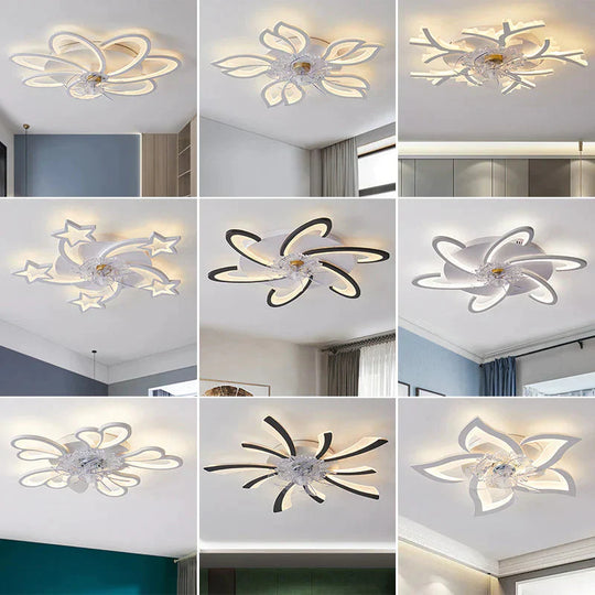 Simple Windmill Fan Light Nordic Living Room Ceiling
