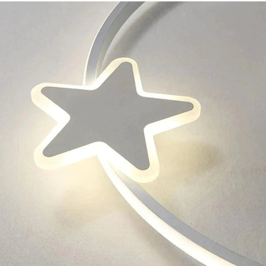 Children’s Room Lamp Bedroom Simple Modern Ceiling Nordic Cartoon Creative Star Moon