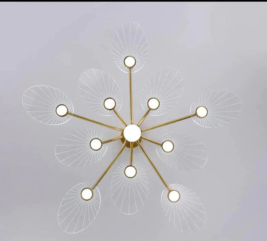 Light Luxury Living Room All Copper Chandelier Post - Modern Creative Study Lamp Pendant