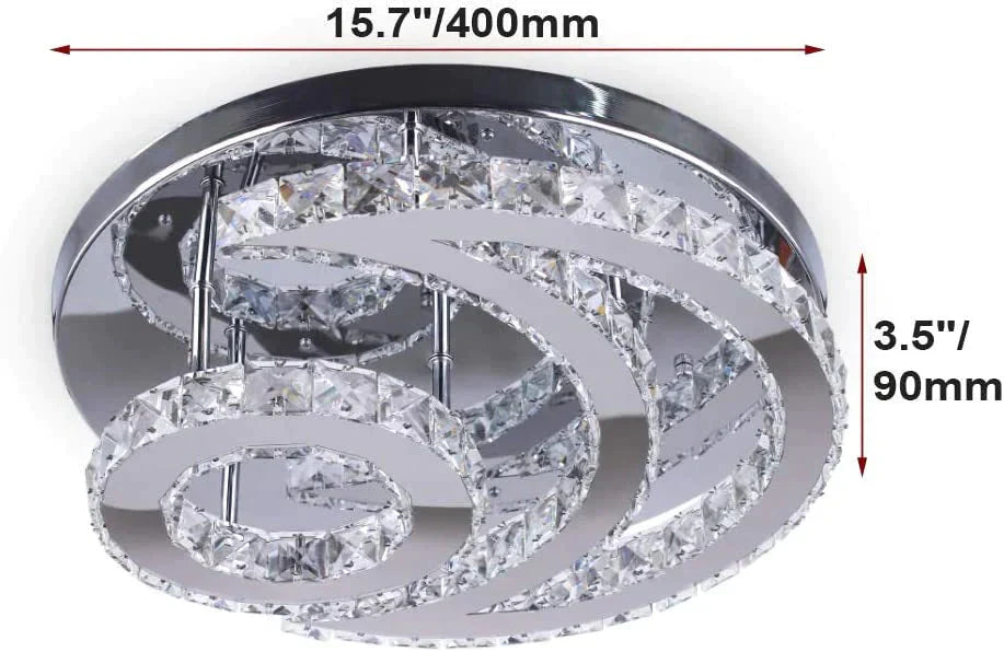 Simple Modern Restaurant Living Room Creative Round Stars And Moon Shaped Crystal Ceiling Lamp As