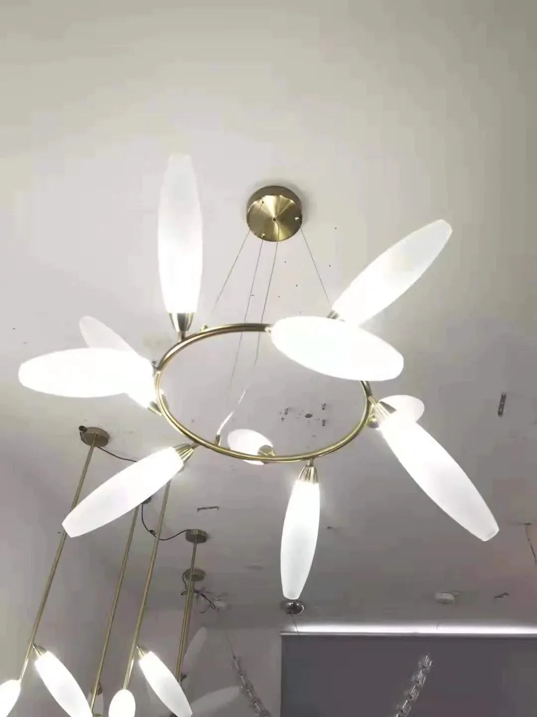 New Glass Living Room Lamp Designer Creative Personality Bedroom Study Exhibition Hall White