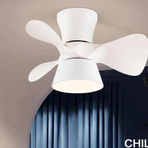 Simple Atmospheric Makaron Led Ceiling Invisible Fan Lamp White / C Stepless Dimming
