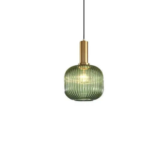 Nordic Creative Bar Restaurant Chandelier Simple Striped Lantern Single Online Celebrity Glass