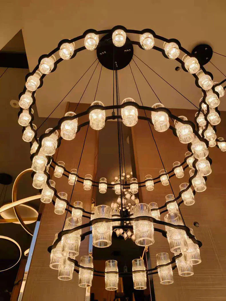 Modern Bedroom Living Room Dining Lamp Creative Personality Simple Ring Chandelier Pendant