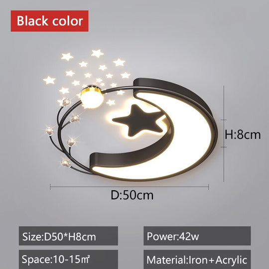Black/White Modern Chandelier For Living Bedroom Decoration 110 - 220V Starry Sky Led Plafonnier