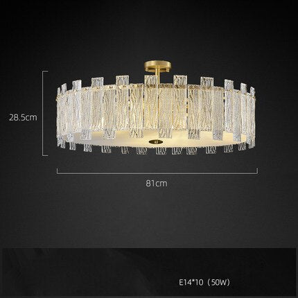 1 - 3 Layer G9 Led Retro Golden Copper Chandelier Lighting Fixtures Hanging Lapmps Lustre