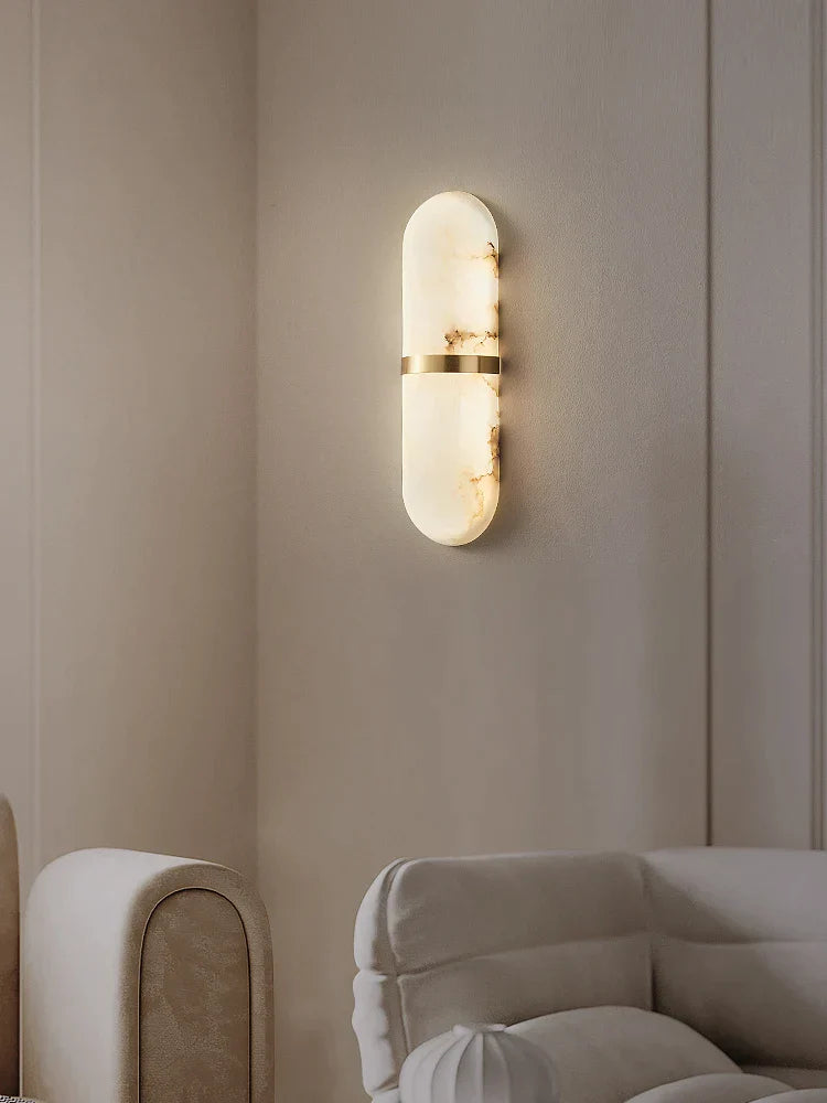 Sophia - Marble And Copper Wall Light Creative Bedside Sconce For Modern Home Decor Lamp