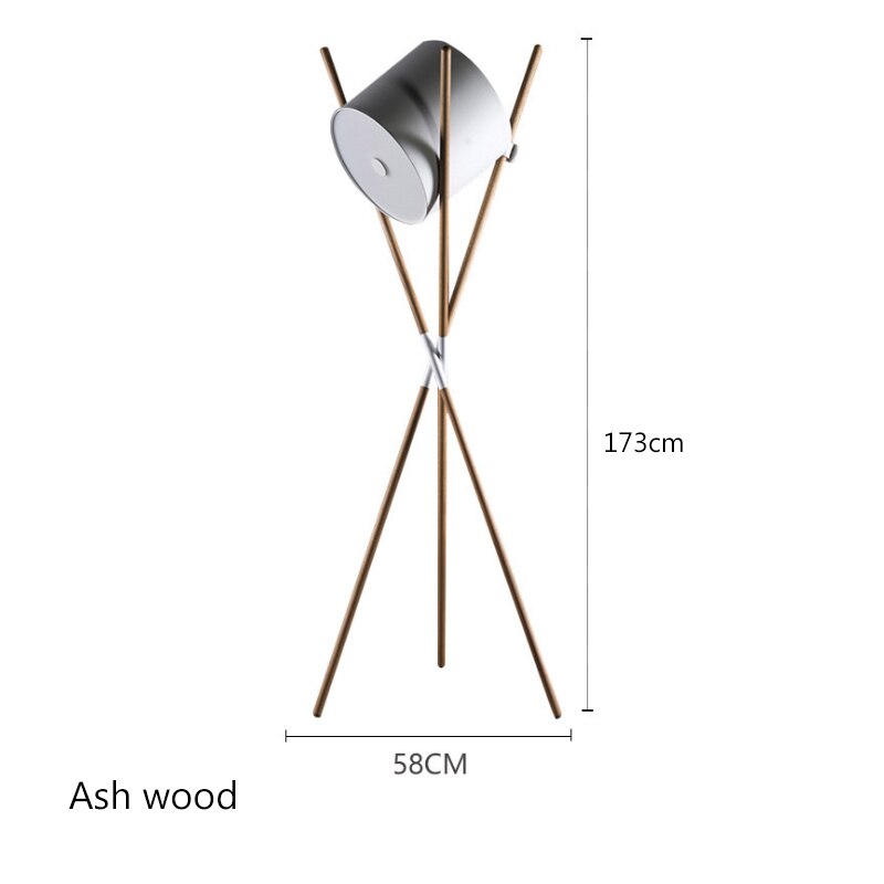 Nordic Minimalist Solid Wood Led Floor Lamp Living Room Home Decor Bedroom Bedside Hotel Villa Sofa