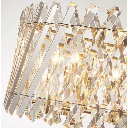 Nordic Luxury Gold Crystal Led Ceiling Lamp - Dimmable Chandelier For Home Decor &amp; Dining Room