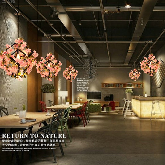 Small Fresh Plants Flowers Music Restaurant Barbecue Creative Industry Wind And Clear Bar