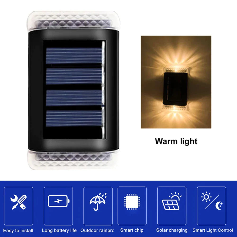 Solar Wall Light Outdoor Waterproof Balcony Lights For Courtyard Street Landscape Garden Decor Lamp