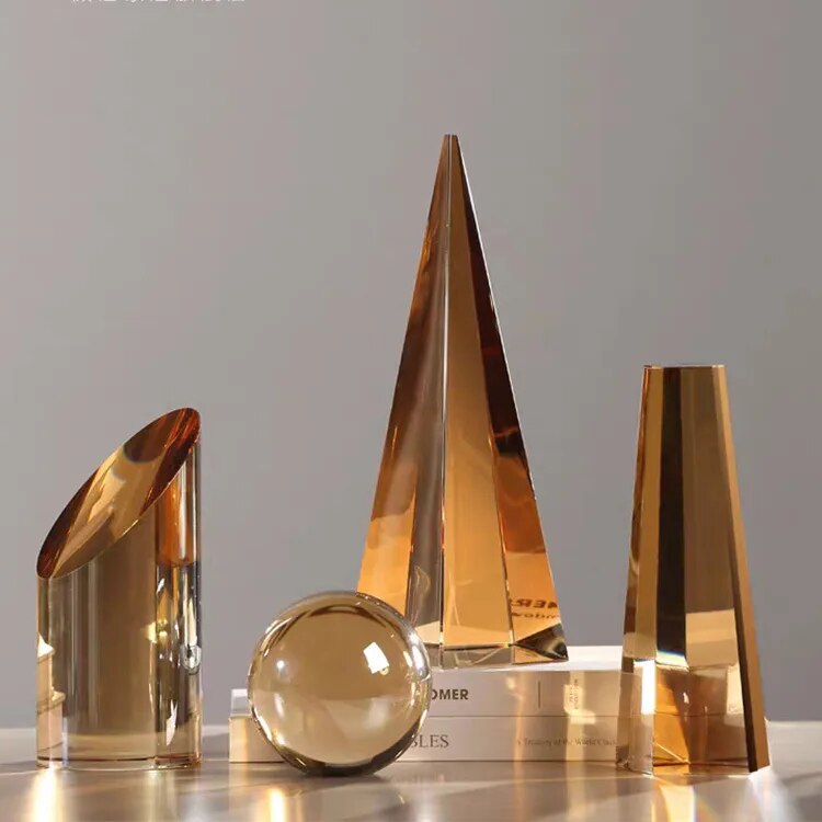 Room Decorations Modern Minimalist Bedroom Home Accessories Office Desk Table Geometric Crystal