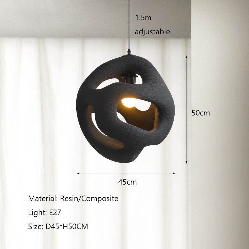 Nordic Modern Design Wabi Sabi Led Pendant Lights Chandelier Restaurant Bar Home Decor Bedroom