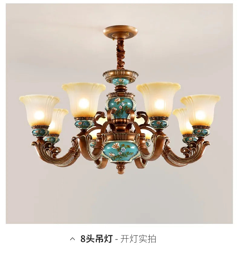 Genevieve European Vintage Resin Chandelier - Luxurious Lighting For Living Rooms Villas And