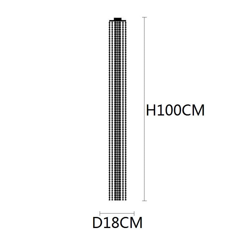 Luxury Long Crystal Wall Lamp Living Room Personality Modern Simple Villa Background Staircase