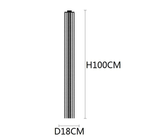 Luxury Long Crystal Wall Lamp Living Room Personality Modern Simple Villa Background Staircase