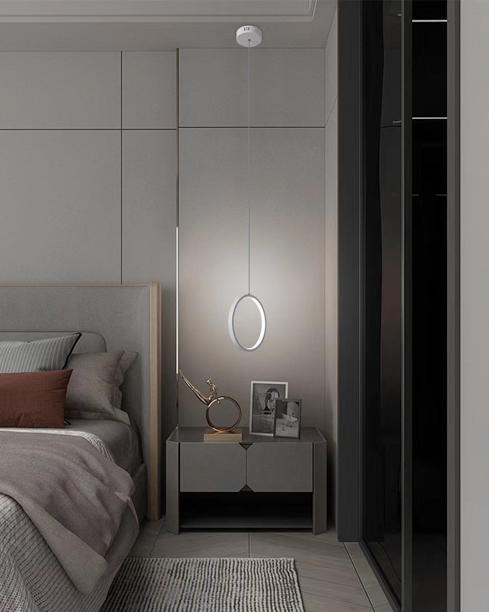 Ring Pendant Lights Bedroom Parlor Hanging Lamp Indoor Lighting Bedside Hanglamp Restaurant Bar
