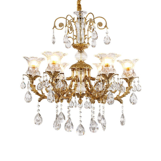 Renaissance - European Full Brass Crystal Chandelier For Living Room Dining And Bedroom Chandelier