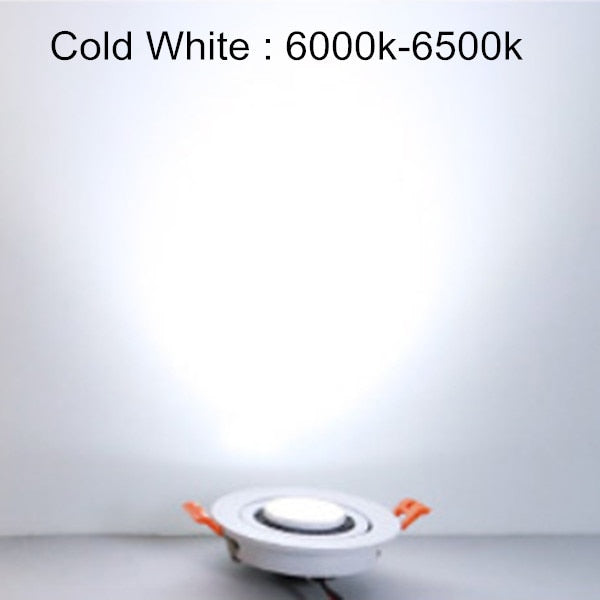 Ac/Dc 12V 24V 360° Rotatable Angle Led Recessed Downlight 5W 7W 10W 15W 18W Ceiling Spot Light