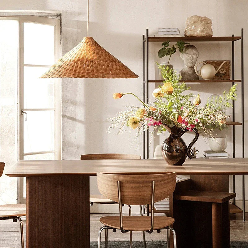Kumi Japanese Retro Rattan Pendant Light - Artistic Design For Bedrooms Tea Houses And Kitchens