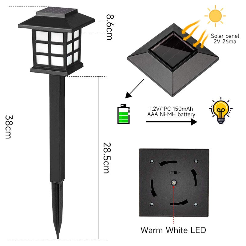 Solar Light Led Outdoor Patio Driveway Waterproof Christmas Garden Decor Lawn Lights Pathway Energy