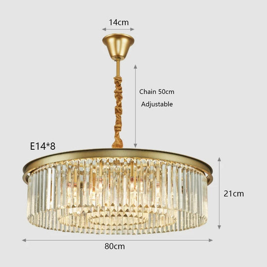 Remote - Controlled Led Crystal Ceiling Chandelier - Modern Home Decor Lighting For Living Room &amp;