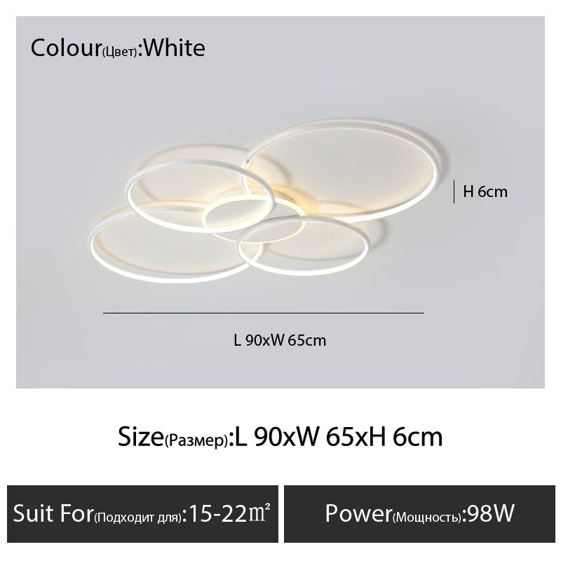 Italian Minimalist Living Room Lamp Line Ceiling Simple Modern Dining Small Main Designer Circle