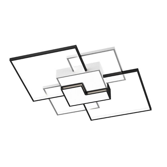 Postmodern Minimalist Living Room Chandeliers Creative Aluminum Bedroom Lamp Led Art Study Ceiling