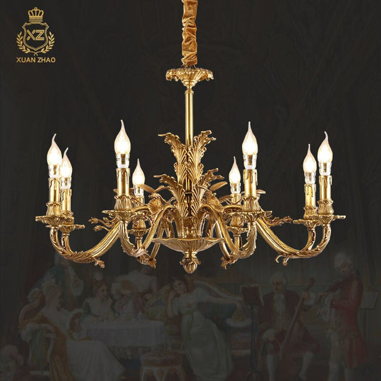 Versailles Royale - European Rococo Lighting Fixture Classic Vintage Chandelier 10Lights D92 H60Cm
