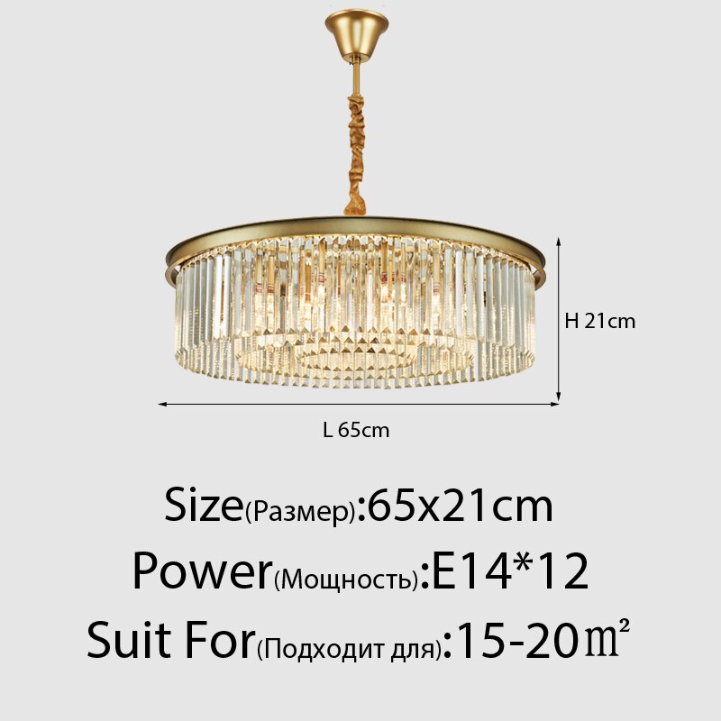 Susie - Modern Industrial Retro Crystal Chandelier 12Heads Gold Chandeliers