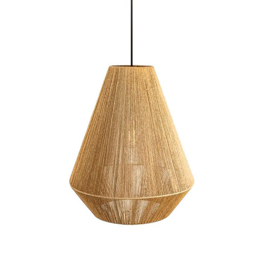 Retro Japanese Loft Wood Chandeliers Homestay Aisle Cafe Bar Hemp Rope Rattan Art Restaurant