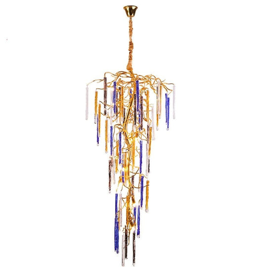 Tree Branch Crystal Ceiling Chandelier New G9 Led Pendant Light Duplex Villa Stairwell Hanging Lamp