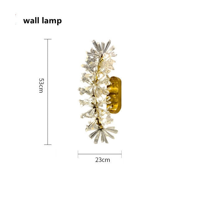 Luxurious Crystal Flower Ceiling Chandelier - Led Indoor Lighting For Home Decoration Wall Lamp /