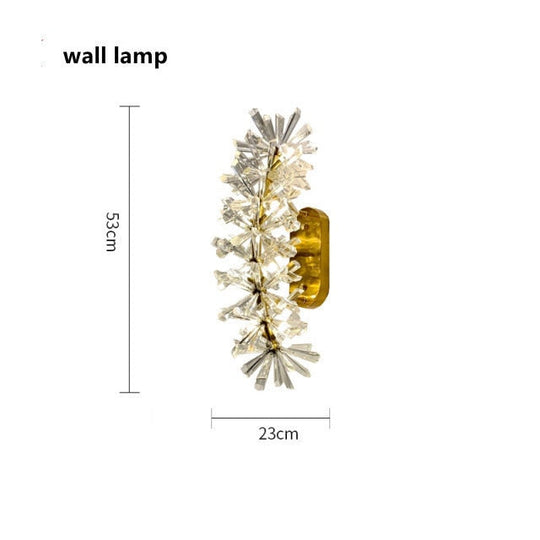 Luxurious Crystal Flower Ceiling Chandelier - Led Indoor Lighting For Home Decoration Wall Lamp /