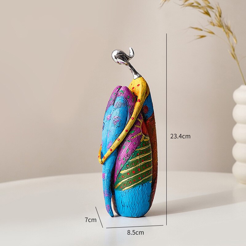 Abstract Art Resin Woman Sculpture: A Modern &amp; Vibrant Touch For Home Decor Items