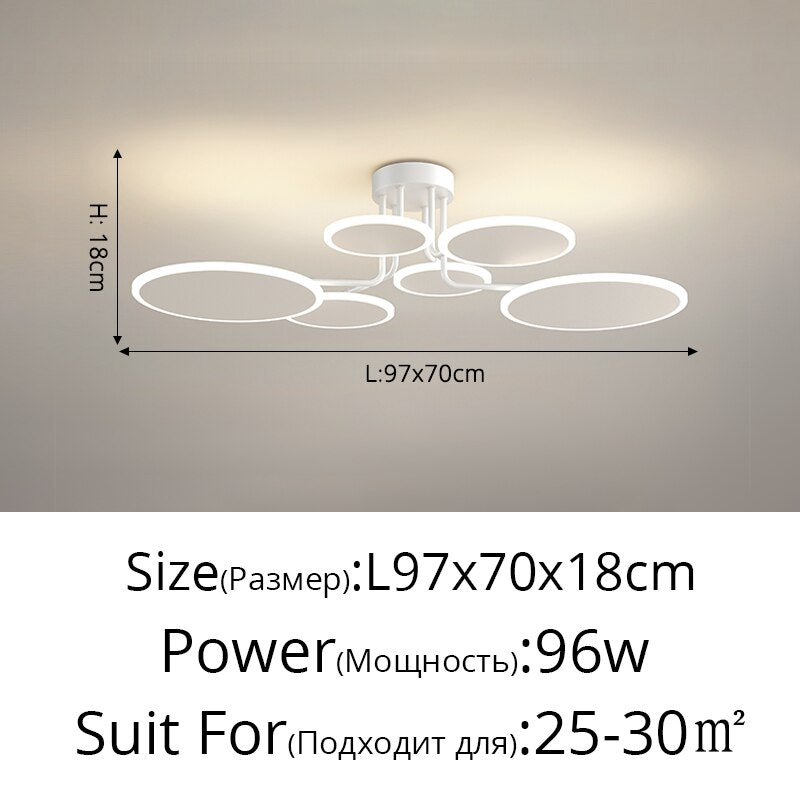 Nordic Minimalist Led Ceiling Chandeliers For Living Room Bedroom Dining Table Lamp Home Fixture