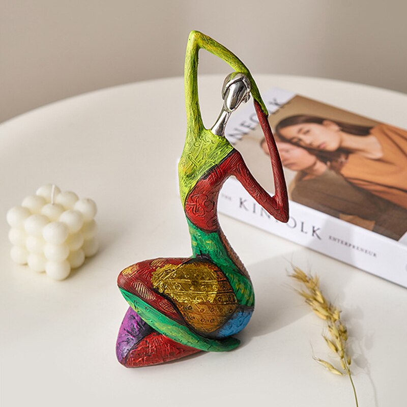 Abstract Art Resin Woman Sculpture: A Modern &amp; Vibrant Touch For Home Decor Items