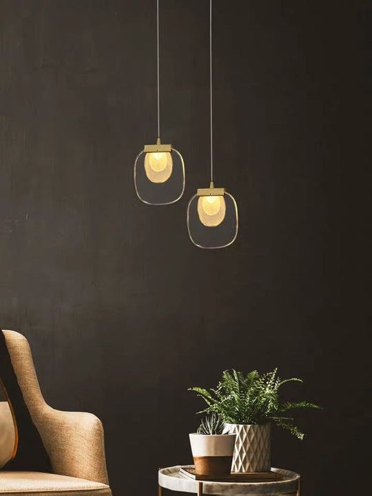 Post - Modern Crystal Chandelier For Bedside Rotating Duplex Building Luxury Creative Personality
