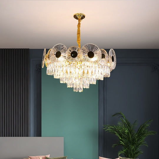 Light Luxury Crystal Pendant Lamps High-End Living Room Dining Bedroom Modern Simple Atmosphere