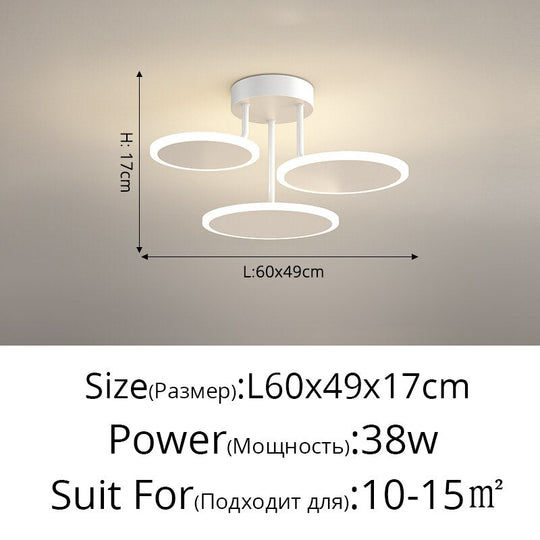 Nordic Minimalist Led Ceiling Chandeliers For Living Room Bedroom Dining Table Lamp Home Fixture