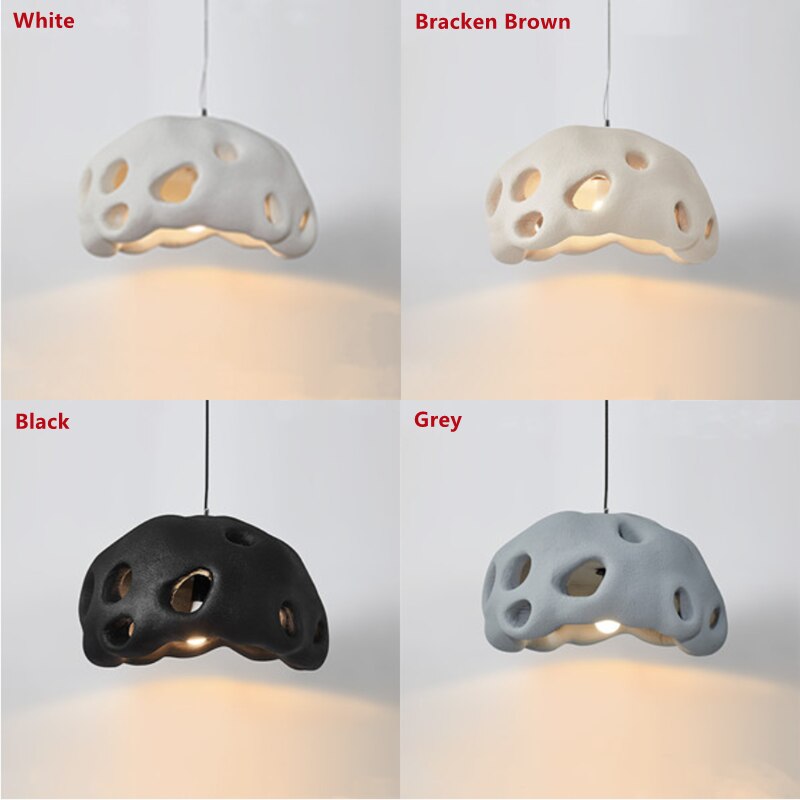 Nordic Wabi - Sabi Cream Pendant Light - Designer Led Decor Lamp For Restaurants Living Rooms