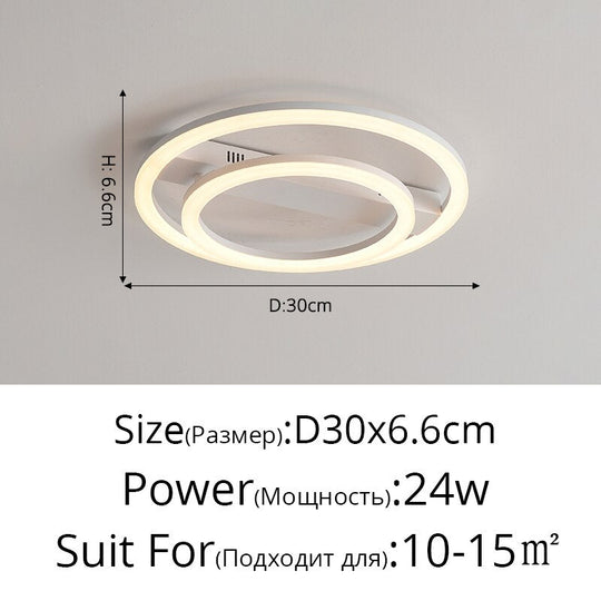 New Led Flush Mount Ceiling Light Home Modern Minimalist Bedroom Chandeliers Creative Personality