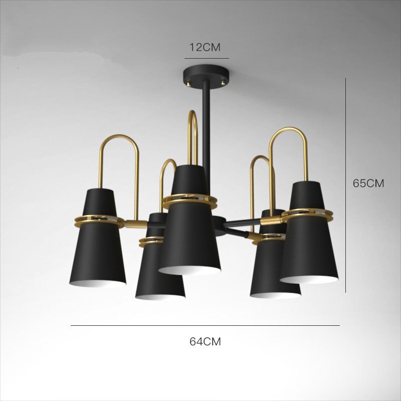 Nordic Horn Industrial Lamp Chandelier For Living Room Dining Led Lighting Fixtures Modern Iron Art