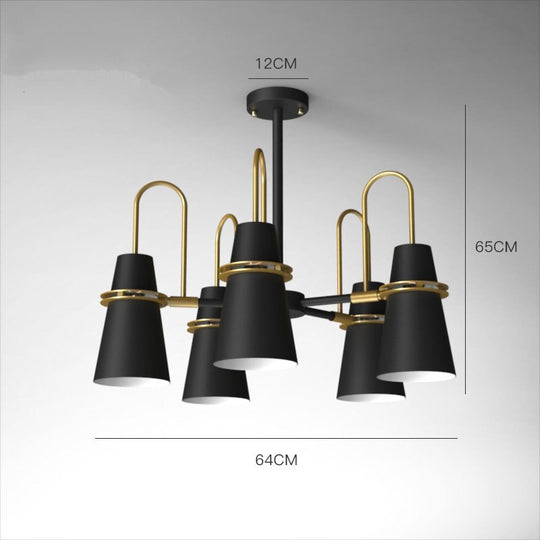 Nordic Horn Industrial Lamp Chandelier For Living Room Dining Led Lighting Fixtures Modern Iron Art
