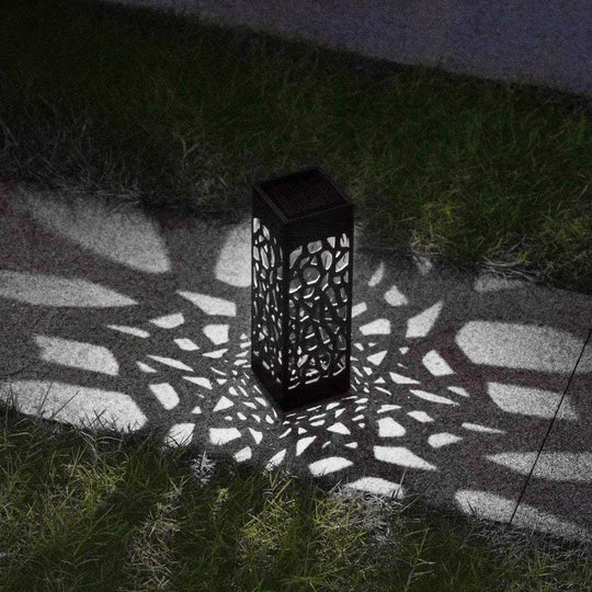 Solar Garden Light Waterproof Hollowing Out Patio Pathway Lawn Landscape Lamps Lantern Decoration