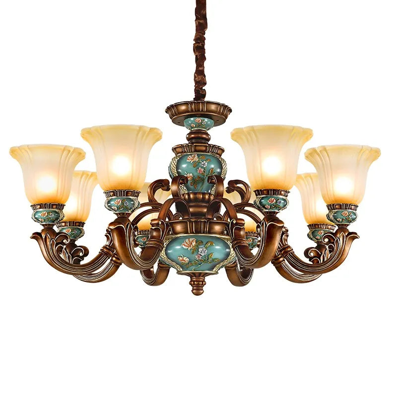 Genevieve European Vintage Resin Chandelier - Luxurious Lighting For Living Rooms Villas And