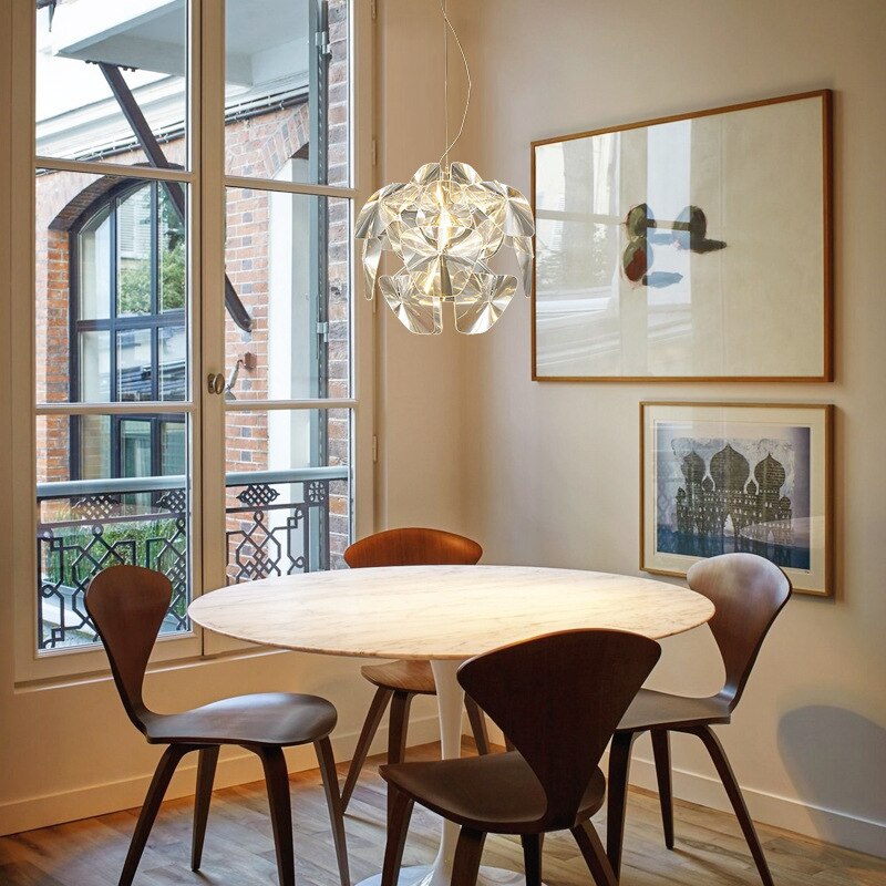 Round Ceiling Chandeliers New Trend Hanging Lamps Led Lights Fixture Lustres Modern Luxury Dining