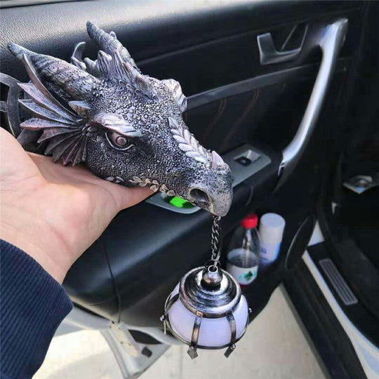 Led Dinosaur Hanging Lamp Lantern Industrial Style Resin Dragon Head Crafts Pendent Halloween